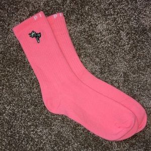 victoria’s secret pink crew socks